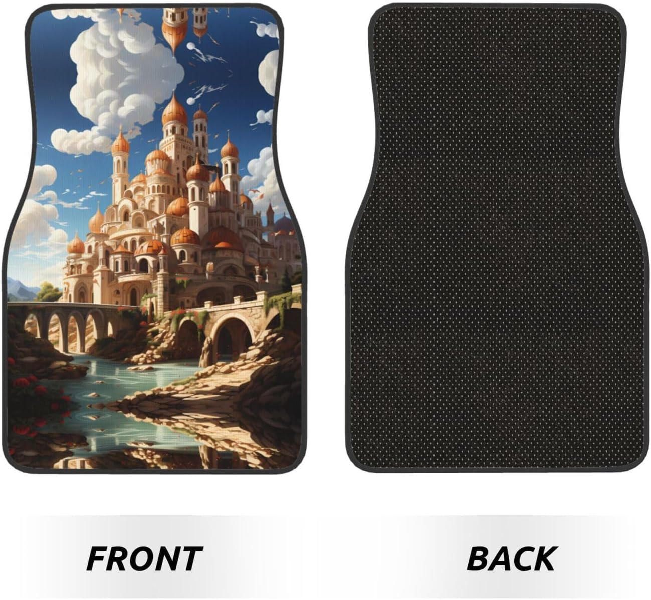 Anime Castle Sky Patterned car mats 4-piece set | For cars/SUVs/trucks | Firm fit without displacement
