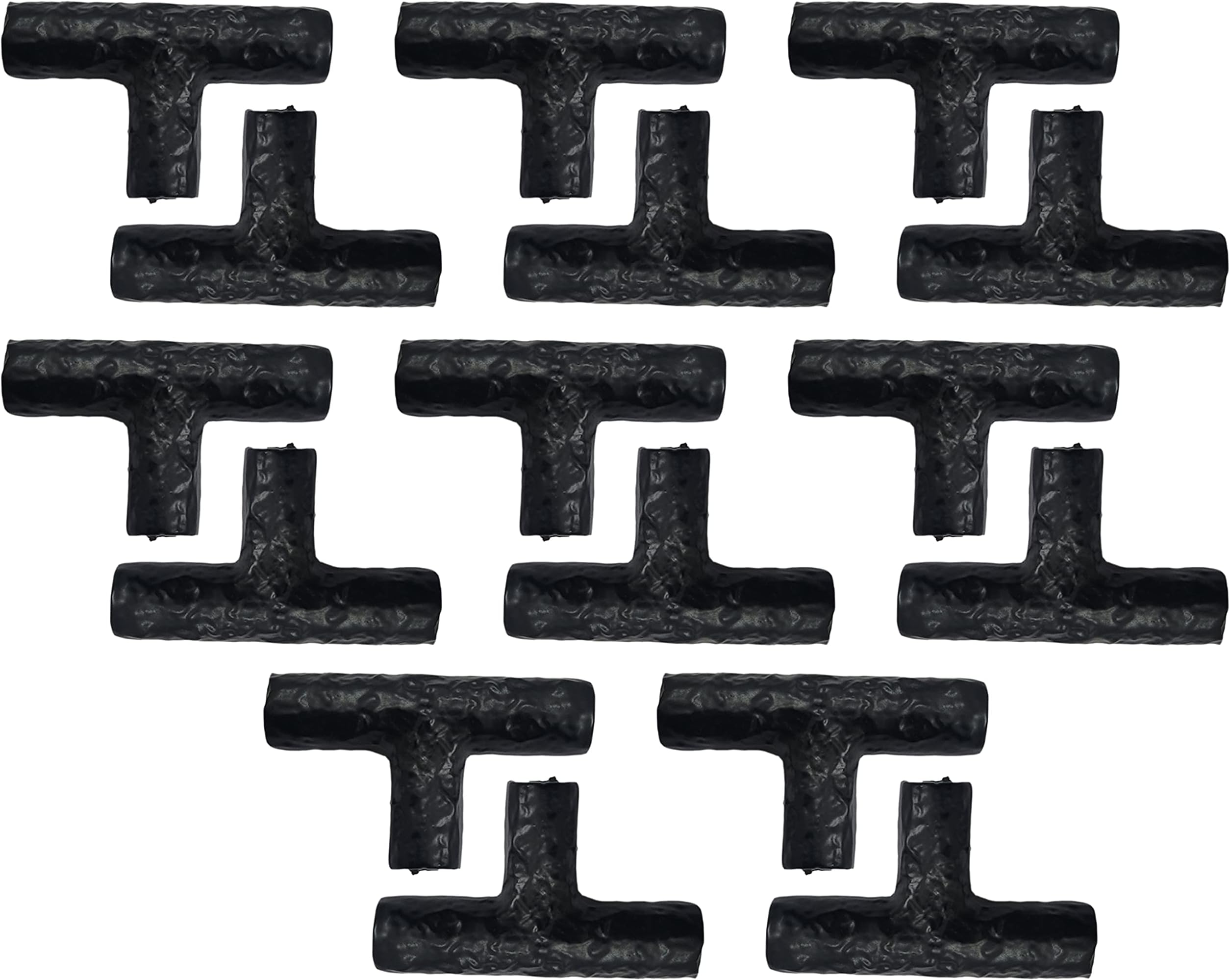 Adonai Hardware 2 Inch Tahan Antique Iron T Bar Handle Cabinet Knob (Supplied as 16 Pieces per Pack) - Matte Black Powder Coated