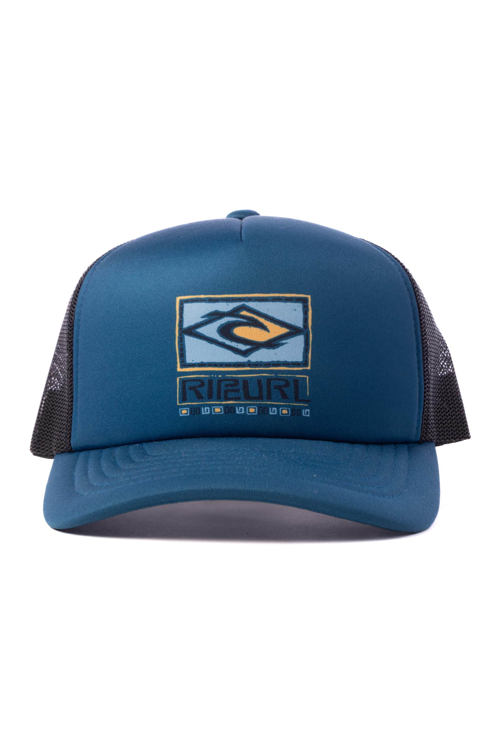 Rip Curl Youth Trucker Hat with Snapback Closure and Mesh Back-Adjustable, Breathable Cap for Boys & Girls, Ocean, One Size
