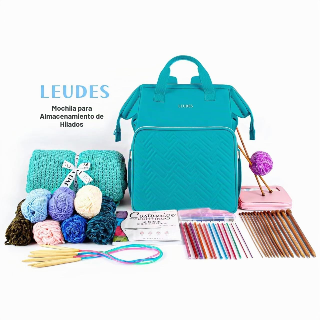 Leudes Mochila para tejer para mujer (paquete de 1)