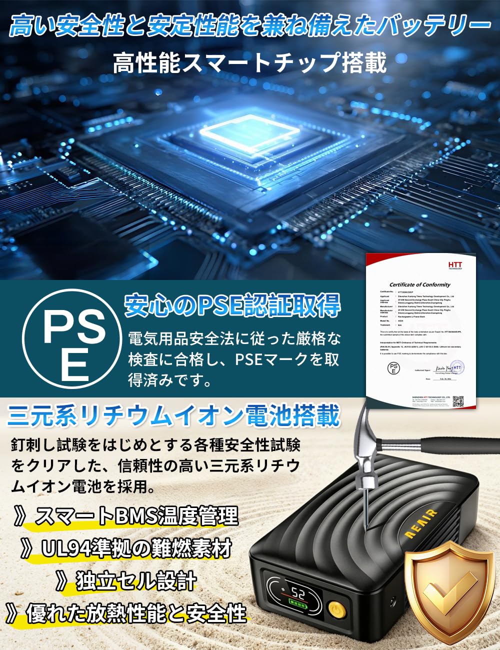 Amazon.co.jp: 52V出力 ファンバッテリーセット 空調作業服用 46500mAh