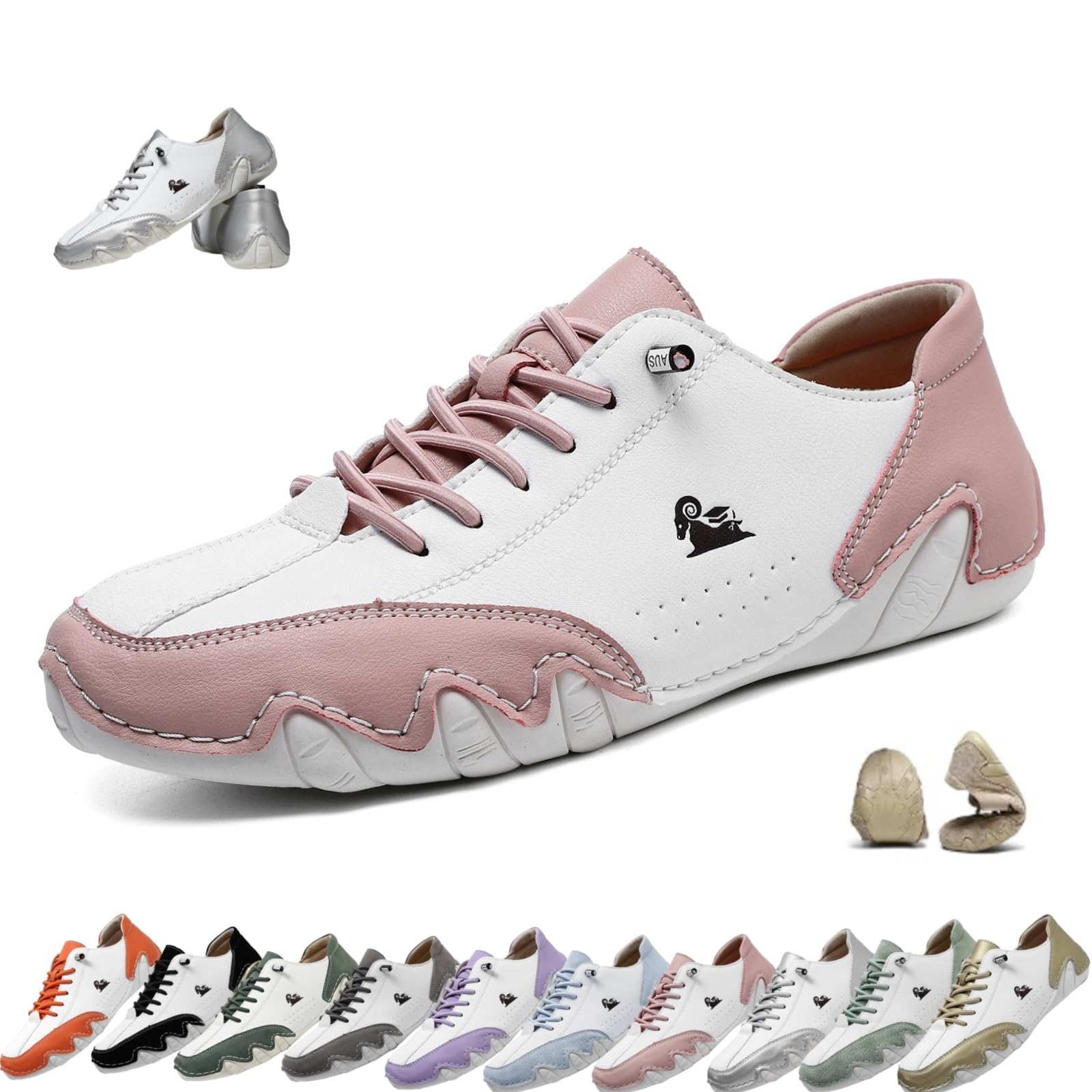 Handgefertigte Leder-Low-Top-Wanderschuhe für Herren und Damen