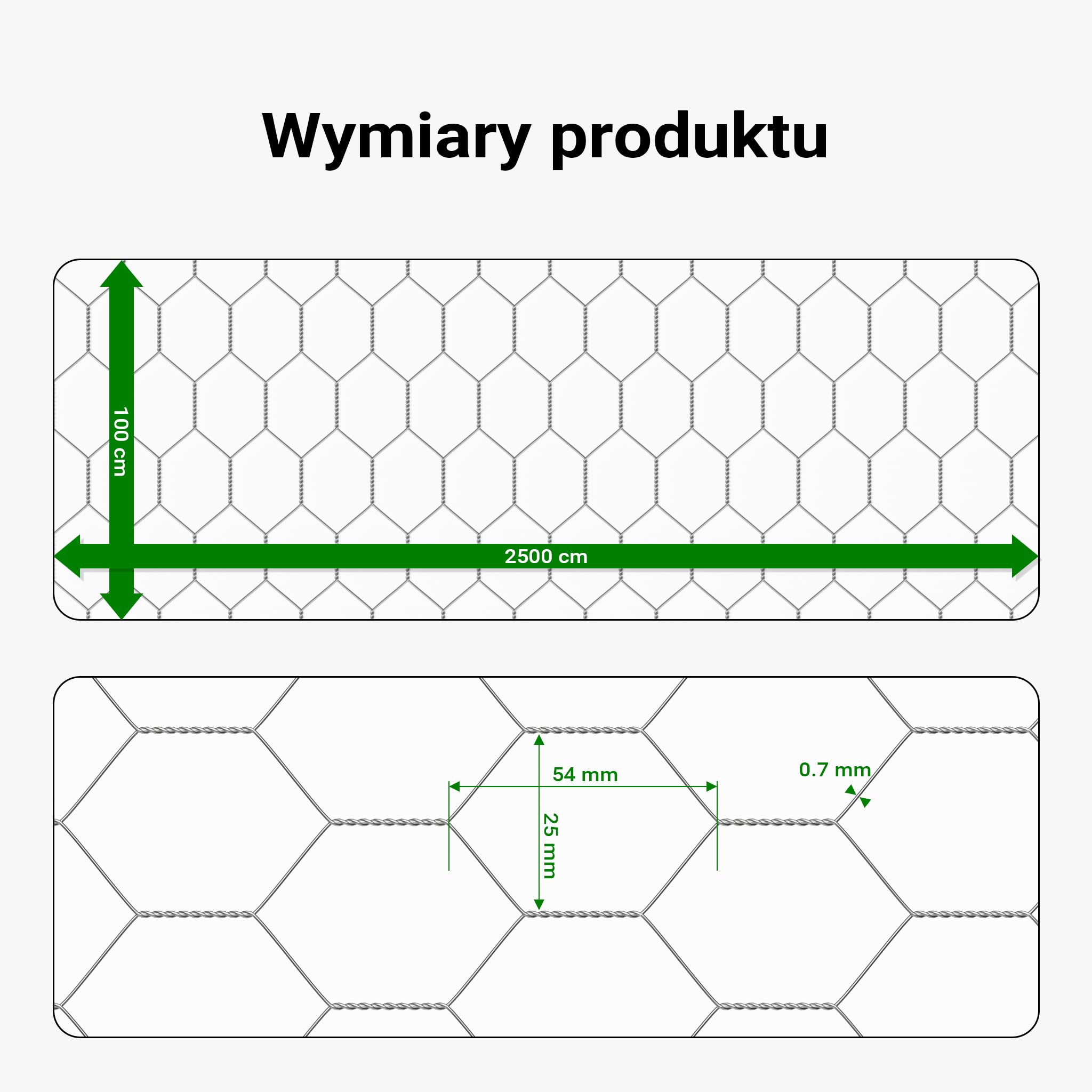 Wiltec Siatka na woliery 25 x 1 m, siatka ogrodzeniowa ze stali ocynkowanej, sześciokątne oczka 25 mm, plecione ogrodzenie do klatek