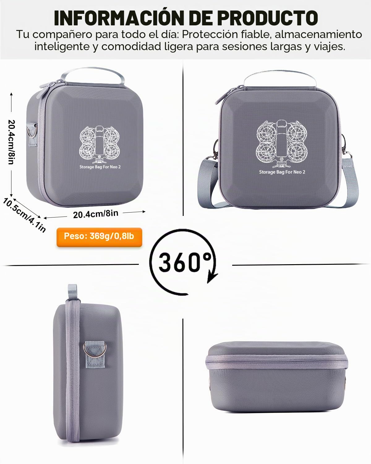Funda rígida para DJI Neo 2 Fly More Combo Case, Neo 2 No-rc, Maleta