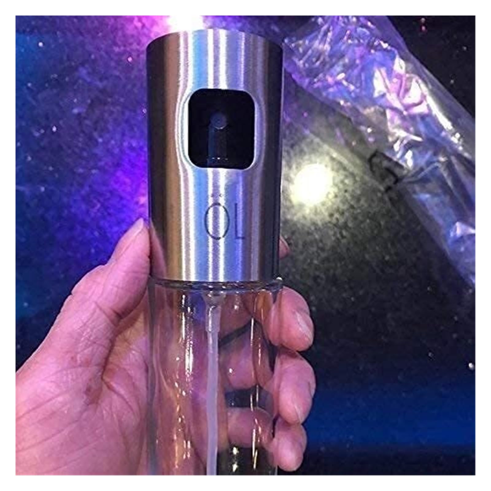 Dispensador de Aceite y vinagre, pulverizador portátil para cocinar, Barbacoa, ensaladas y Parrilla de Acero Inoxidable, Botella de Vidrio para Almacenamiento en la Cocina.
