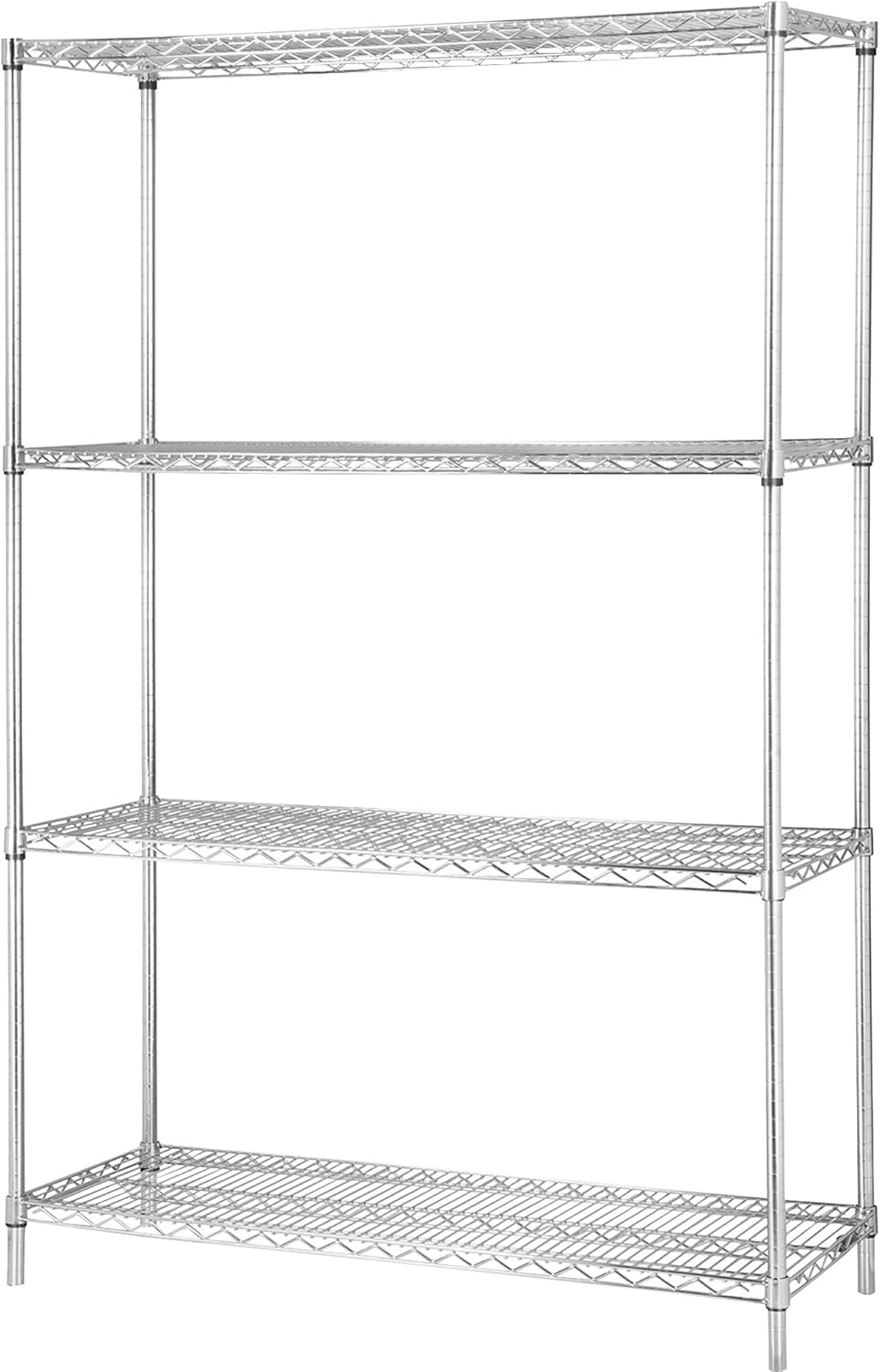 Lorell LLR84181 Industrial Chrome Wire Shelving Starter Kit