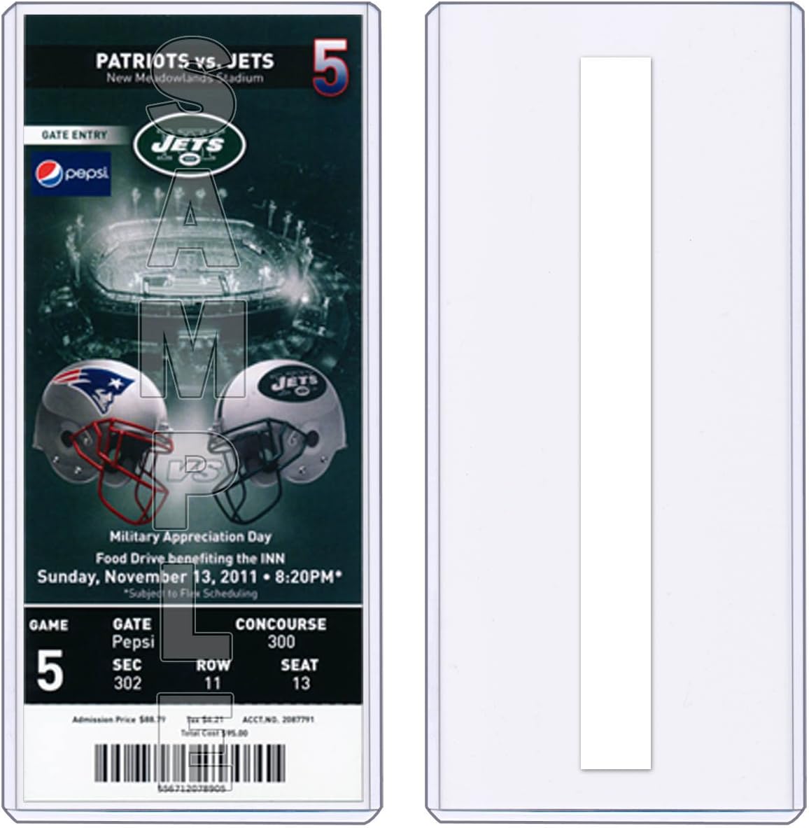 StoreSMART - Rigid Print Protectors - Peel & Stick - Remove & Reuse - 300-Pack - 3" x 7" - Tickets, Currency - Toploaders - HPP3X7PSR-300