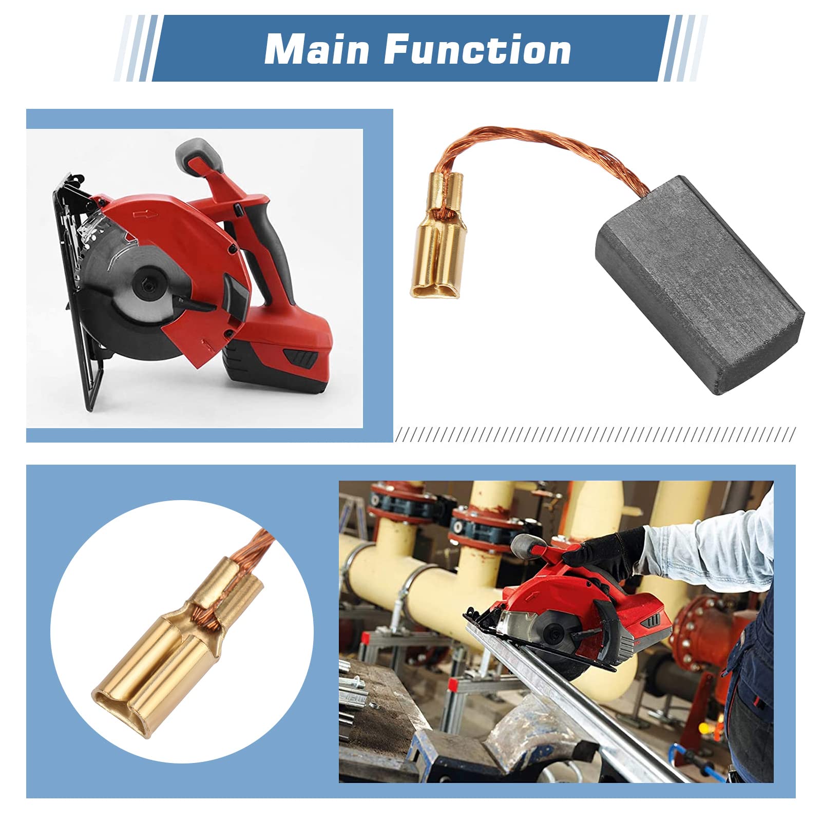 SPAZZOLE IN CARBONIO Affidabili Per Macchina Motore Elettrico - Foto 9