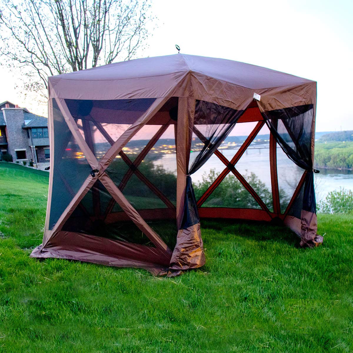 Buy BACKYARD EXPRESSIONS PATIO · HOME · GARDEN Easy Up Popup Tent Camping Gazebo With Mosquito