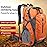 FENGDONG 40L Waterproof Lightweight Outdoor Daypack Hiking,Camping,Travel Backpack for Men Women Orange