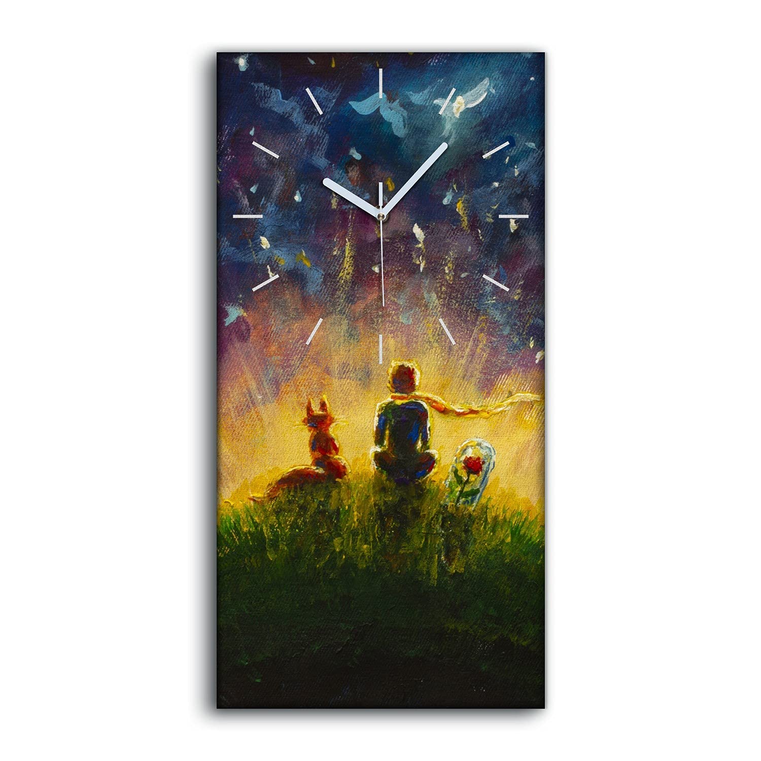 Horloge sur Toile Silencieuse sans Tic-Tac pour Chambre et Salon
