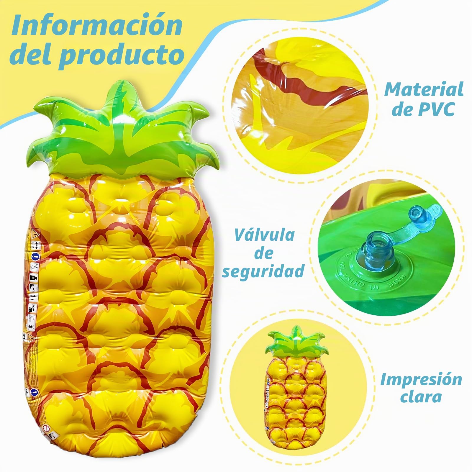 Colchoneta Piscina, Colchon Hinchable, 69 In, Colchoneta Playa, Colchón Hinchable Piscina, Colchonetas Piscina, Hinchables Piscina, Hinchables para Piscina, para Adultos y Niños
