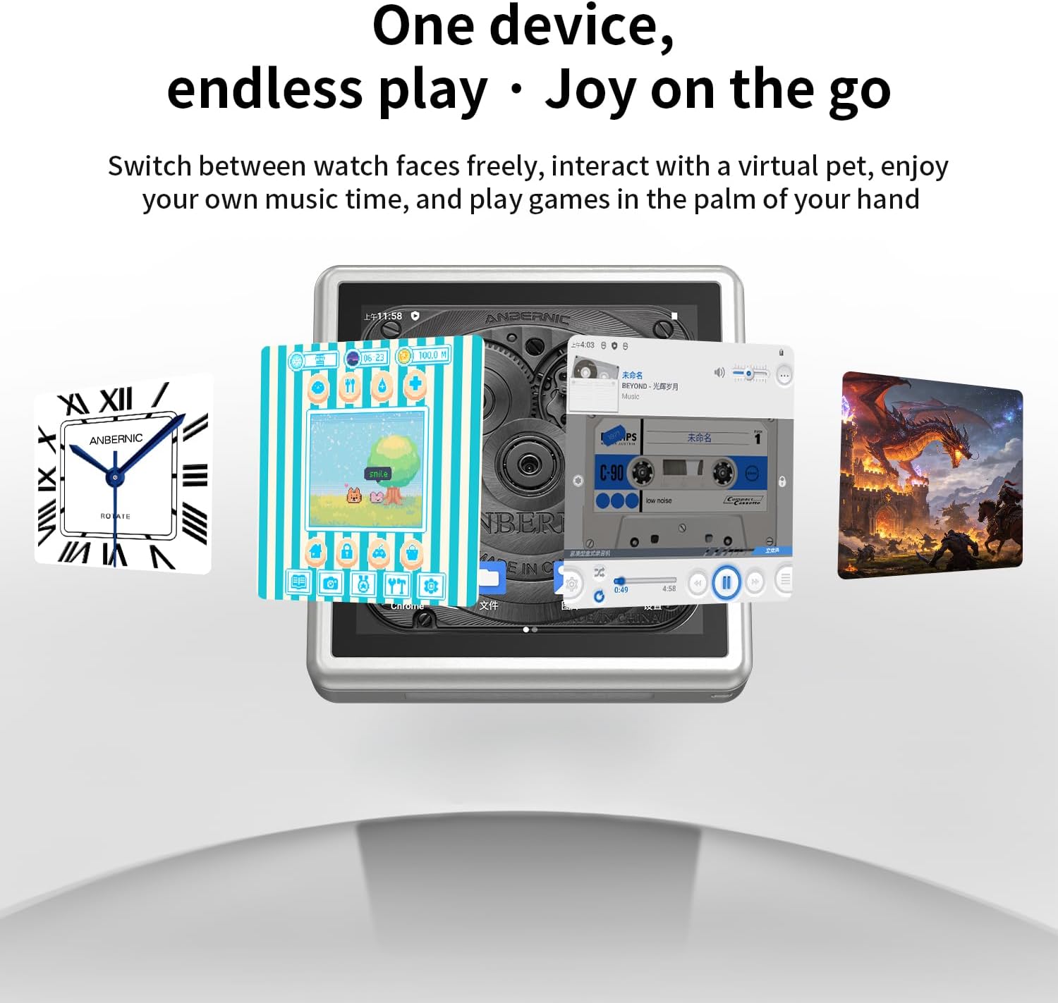 RG Rotate Game Console,3.5-Inch Swivel-Screen Android 12 System 2000mAh Battery Video Games Consoles,with 3GB+32G eMCP and Wireless Networt Console Casual Game Console Joystick/6-Axis-Silver 8 71ay4VOFYCL. AC SL1500