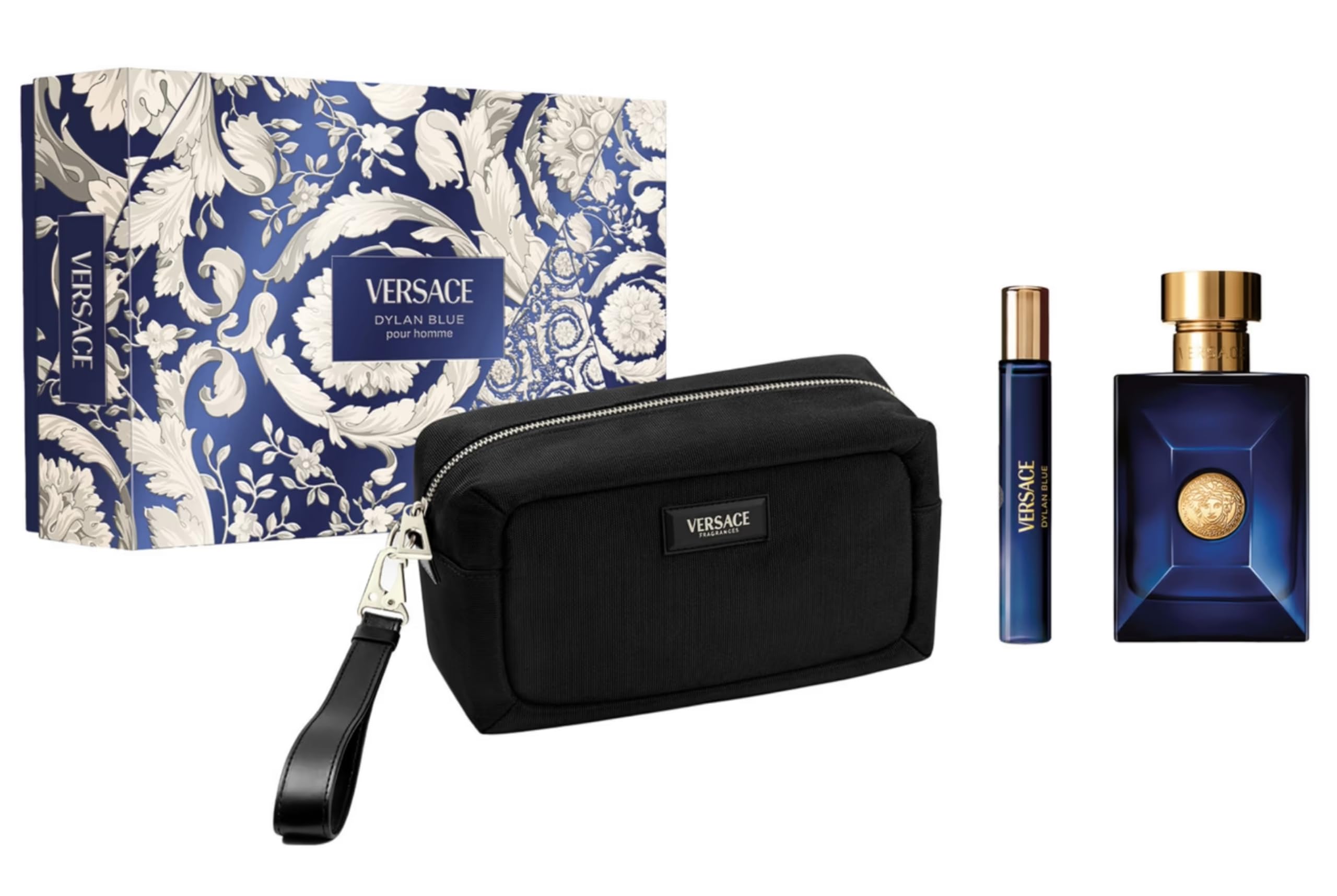 Amazon.com: Versace Dylan Blue Pour Homme For Men 3 Piece Hard Box