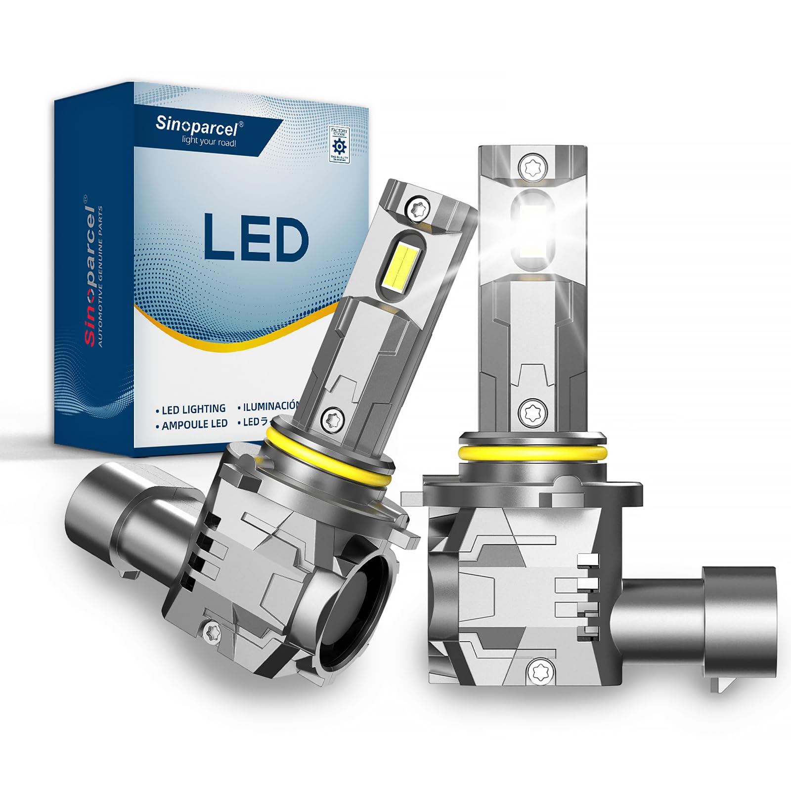 Sinoparcel Premium H15 LED Headlight Bulb, Super Bright 6500K White H15 Headlight Bulb for High Beam or DRL, 1:1 Size, with Cooling Fan, Pack of 2 — view 38