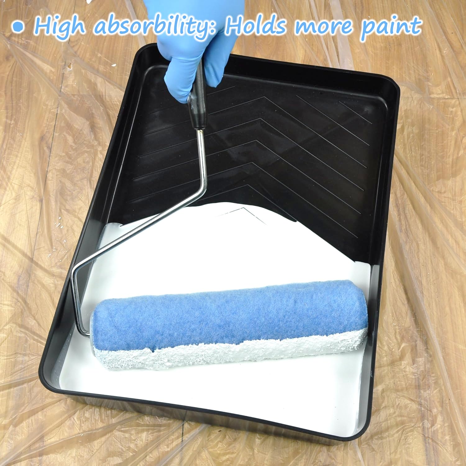 18 manicotti per rullo da 22,9 cm, per pareti da pittura e soffitto, copertura per rullo da 3/8 per rullo da 22,9 cm, fibre dense tengono più vernice e vernice in modo uniforme su
