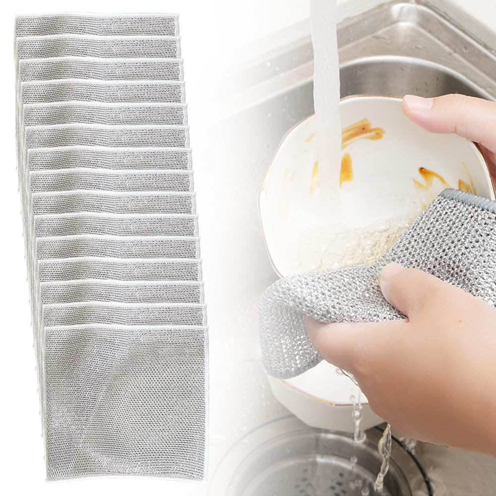 2026 New Multipurpose Wire Dishwashing Rags for Wet and Dry Metal Scrubbing Wire Dishwashing Rags Wire Washing Cloth