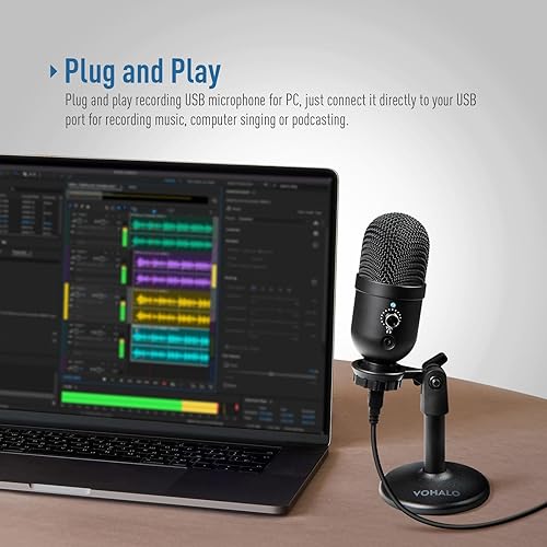 Miniatura 3 de Micrófono de condensador USB, micrófono de juegos para PC y Mac, ideal para transmisión, podcasting, grabación de estudio, YouTube, patrón polar