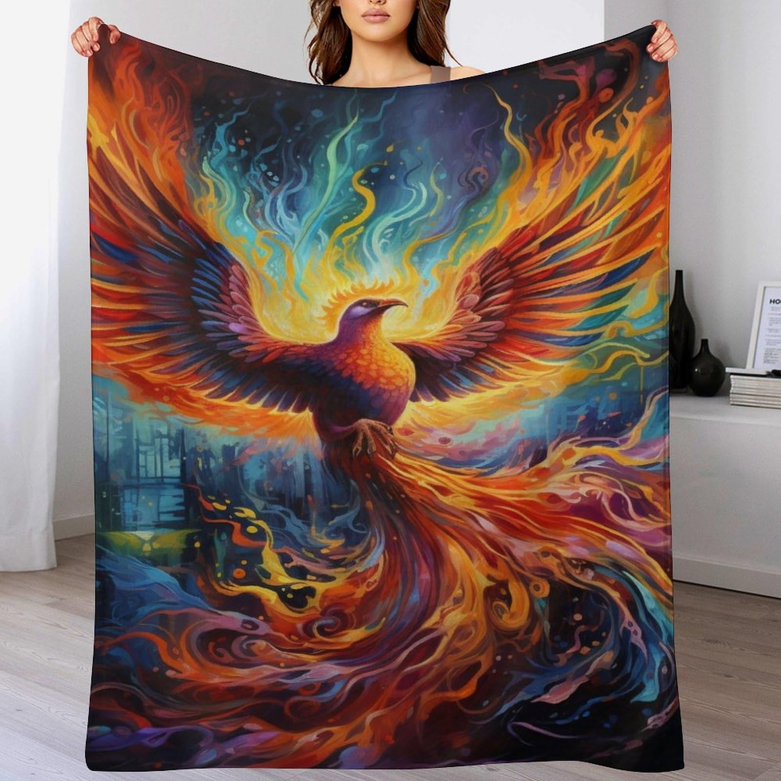 Manta de franela Phönix de 140 x 180 cm para sofá y cama