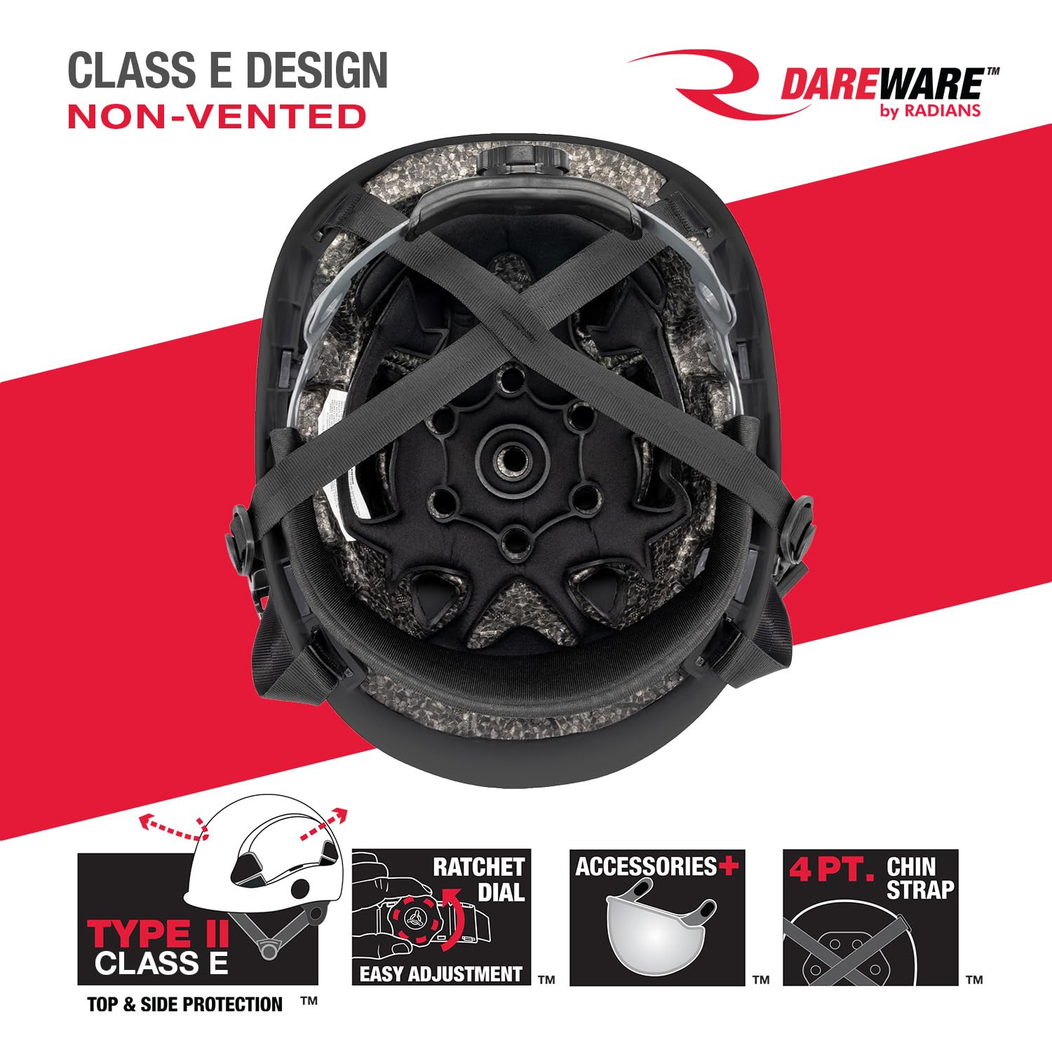 Radians RHC2 Casque de sécurité Type II Classe E Unisexe