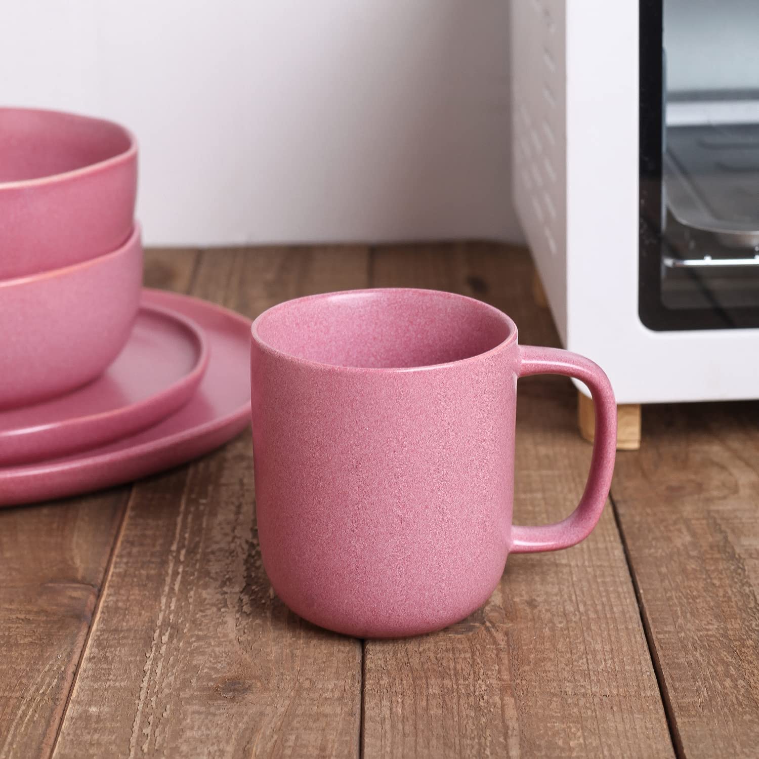 Zestaw obiadowy z porcelany kuchennej Zestaw obiadowy z ceramiki, 16-częściowy serwis dla 4 osób, czarno-biały(