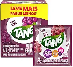 Refresco Em Pó Tang Uva Caixa Com 15 Unidades De 18g