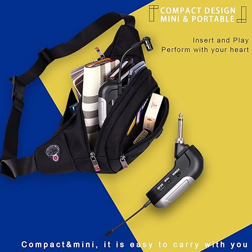 Miniatura 6 de Saxofón inalámbrico instrumento musical recogida, micrófono profesional instrumento inalámbrico UHF Pickup Mic receptor y sistema transmisor, clip