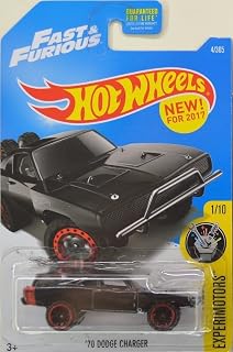 Hot Wheels 2017 Experimotors '70 Dodge Charger Fast & Furious Black 4/365 (Long Card)