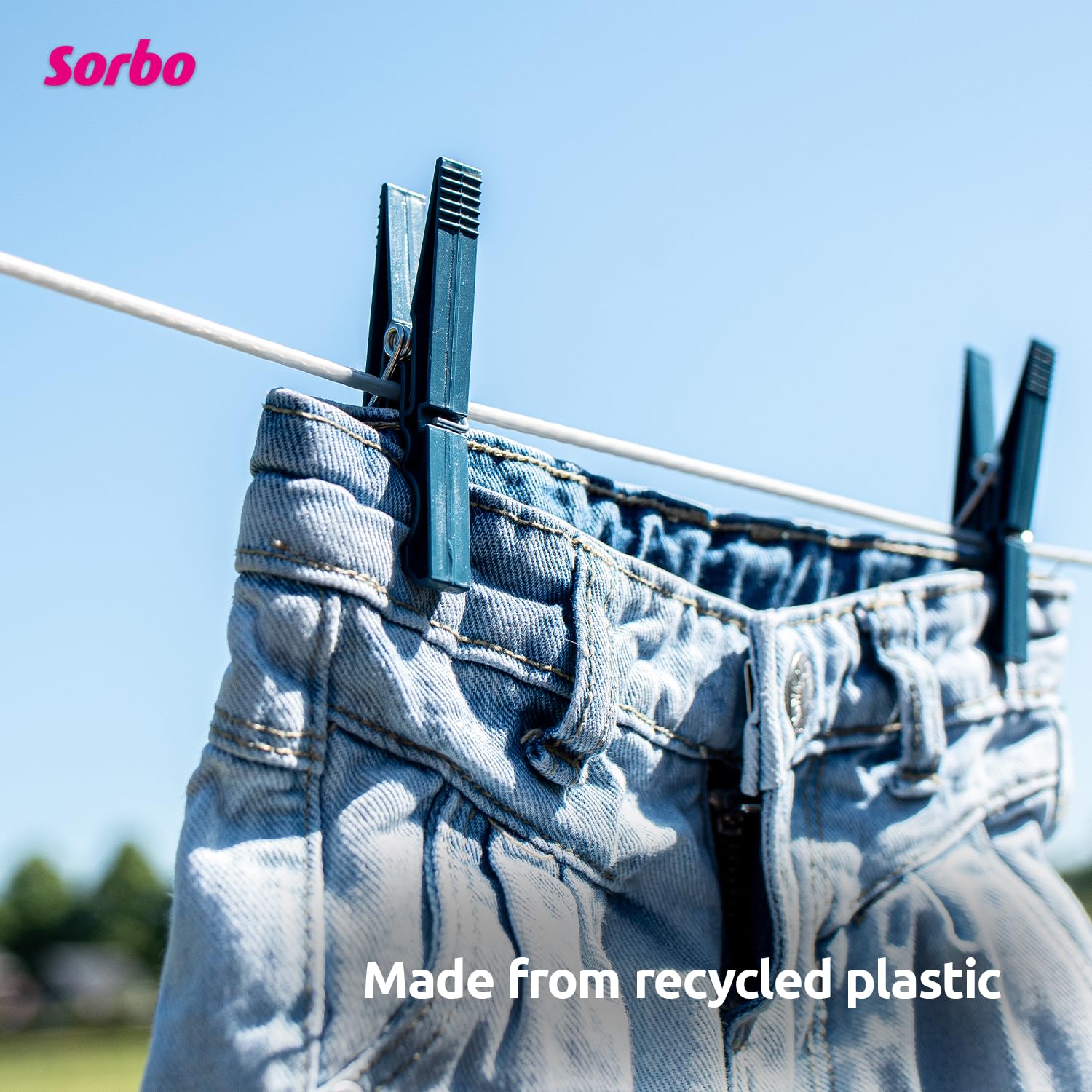 Sorbo Śledzie do ubrań, z tworzywa sztucznego z recyklingu, niebieskie, regularne