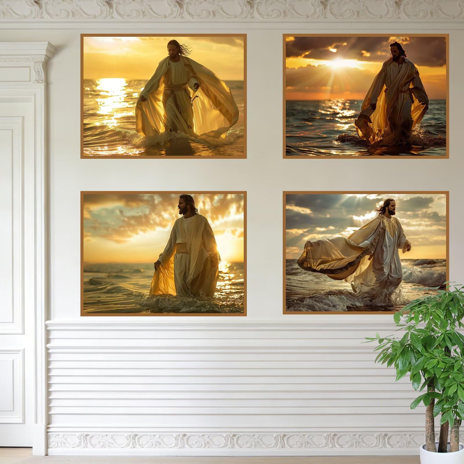 Malarstwo diamentowe Bóg 70 x 50 cm kwadratowy obraz diamentowy 4 sztuki 2026 nowy DIY 5D zestaw do malowania diamentami z akcesoriami, prezenty świąteczne, dekoracje świąteczne i noworoczne i święty
