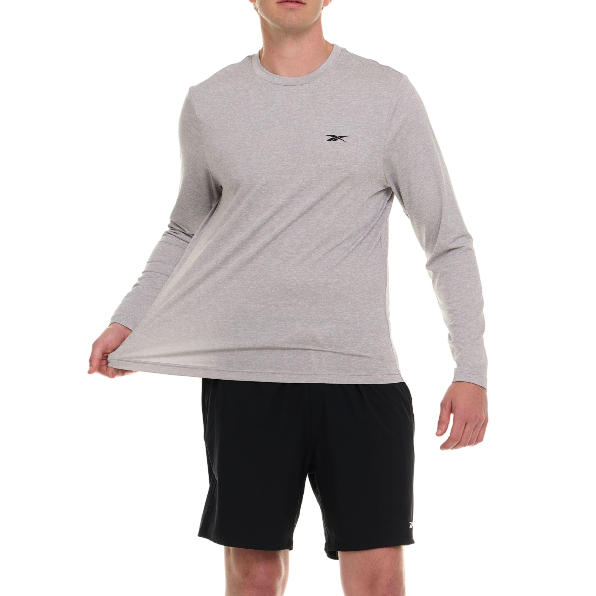 Reebok Rashguard da uomo a maniche lunghe