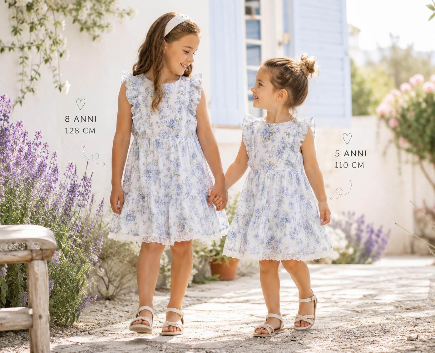 Mayoral Vestito Bambina Elegante Floreale con Farfalle, Volant e Pizzo, Manica ad Aletta, Girocollo, Chiusura Zip, Cerimonia e Occasioni Speciali, 3960