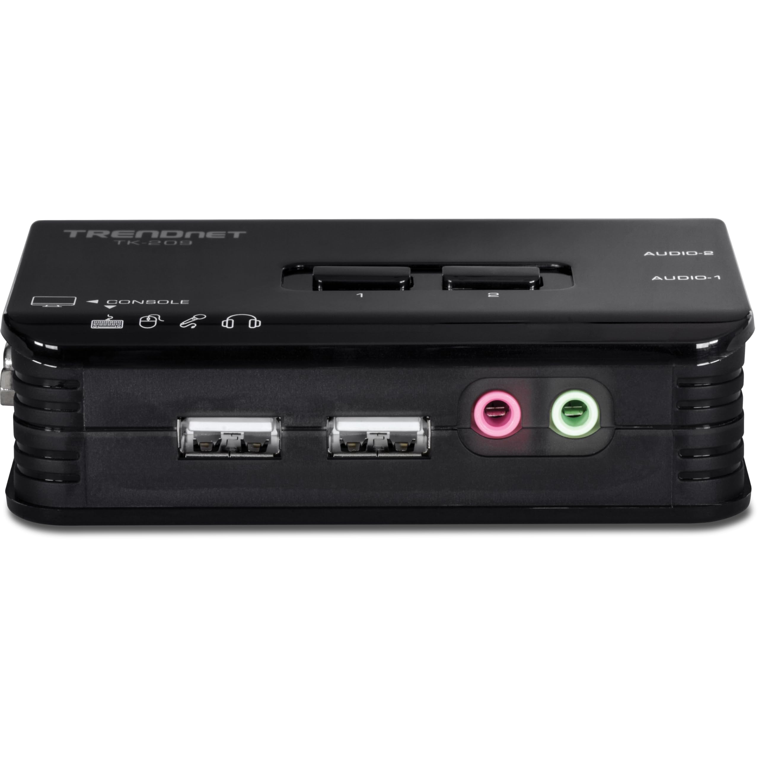 TRENDnet, TK-209K, Kit commutateur KVM USB 2 Ports et câbles avec Audio, Gestion de Deux PC, USB 1.1, Connexion à Chaud, Analyse Automatique, raccourcis Clavier
