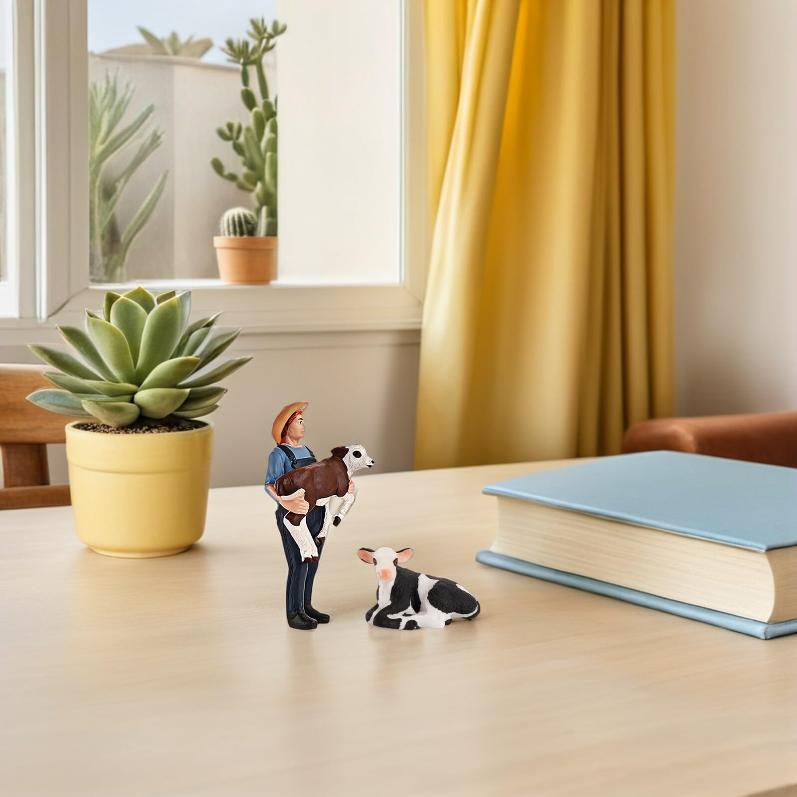 5 Figuras de Animales de Granja en PVC Diseño Único para Decoración del Hogar y Uso Versátil, Ideales para Niños en Ambientes Interiores y Exteriores