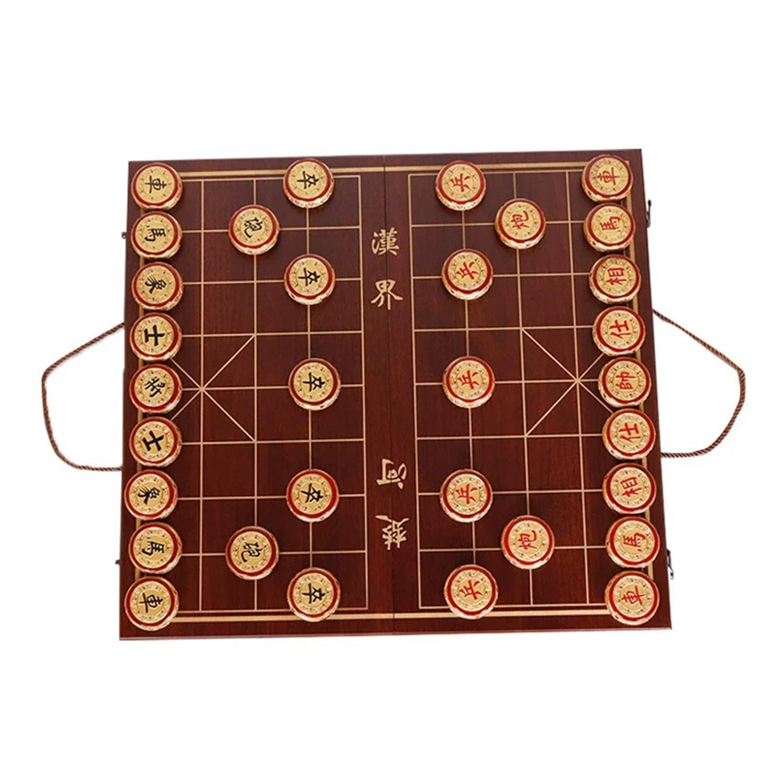 Set di scacchi cinesi pieghevoli Xiangqi con pezzi degli scacchi in legno