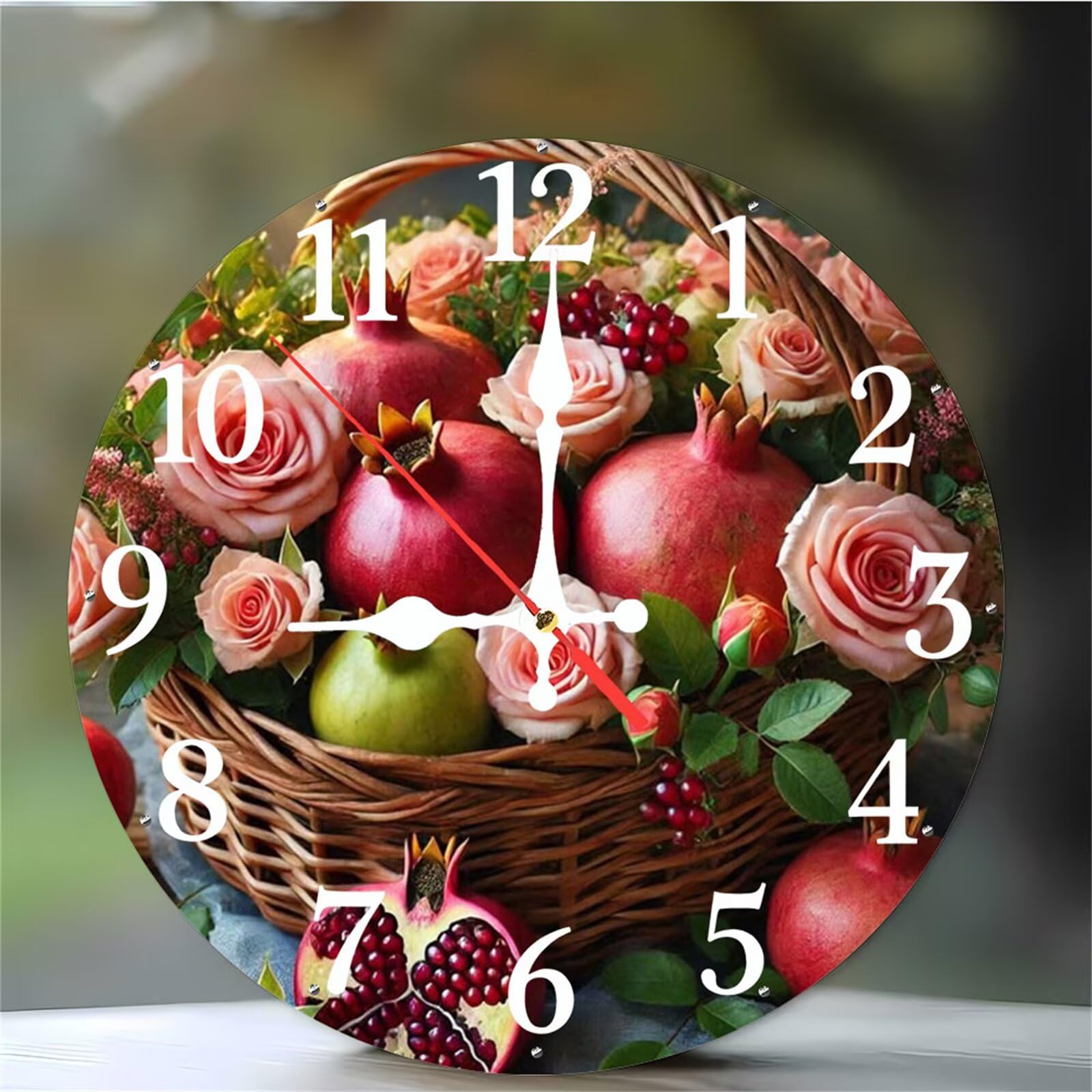 Horloge murale silencieuse sans tic-tac à quartz de 12 pouces pour un sommeil paisible en chambre