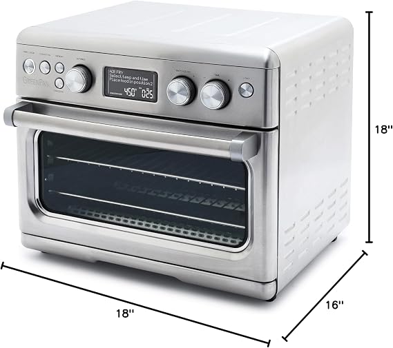 GreenPan 13-in-1 Elite Countertop Convection Oven & Air Fryer, Stainless
