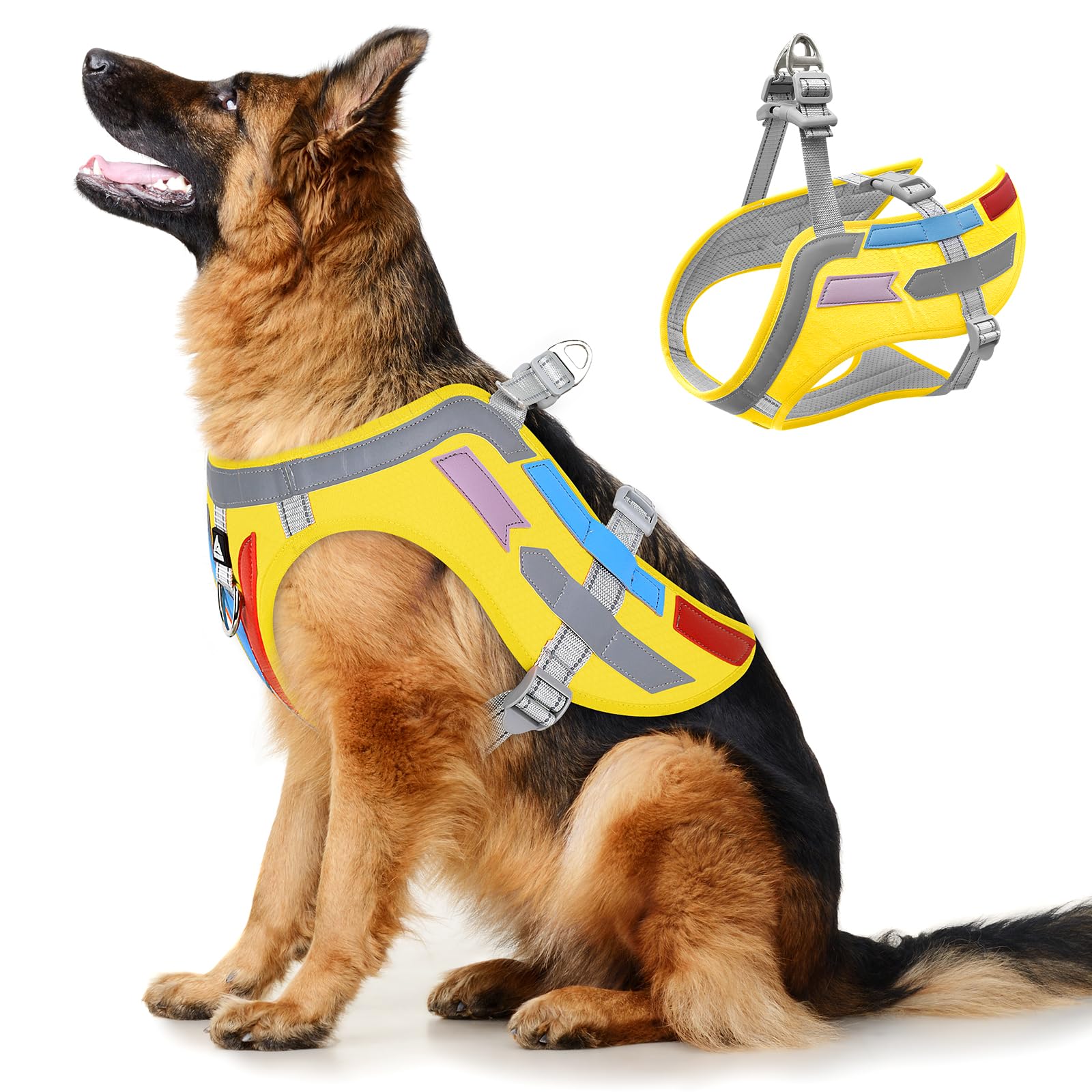 Yellow & Orange Winged Dog Harness