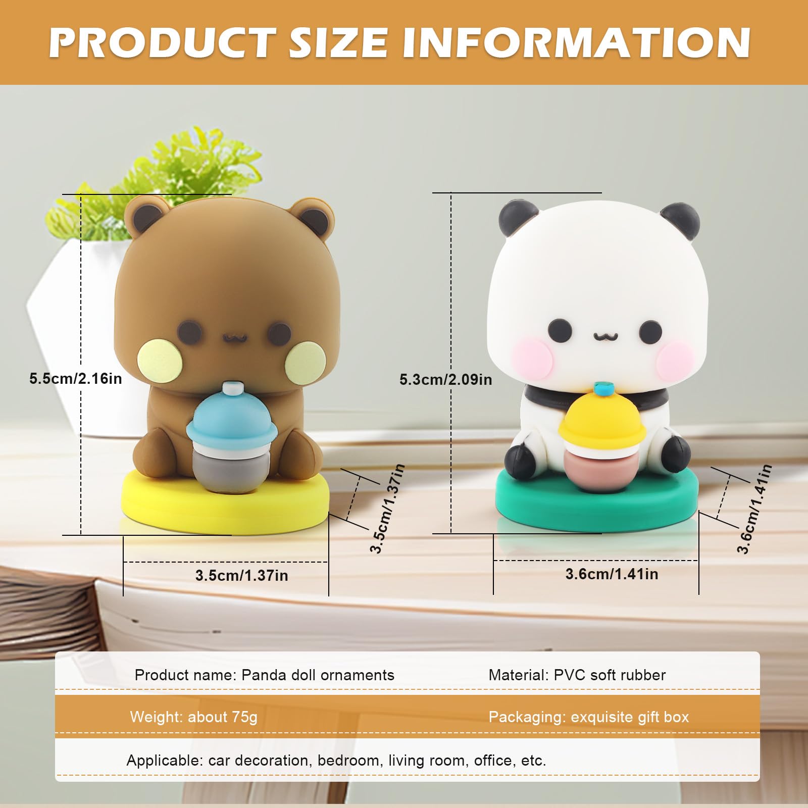 Lot De 4 Figurines Mobiles Pour Voiture, Bubu Dudu Kawaii, Figurine Bubu Dudu Mignonne Pour Tableau De Bord, Accessoires De Voiture - Auto