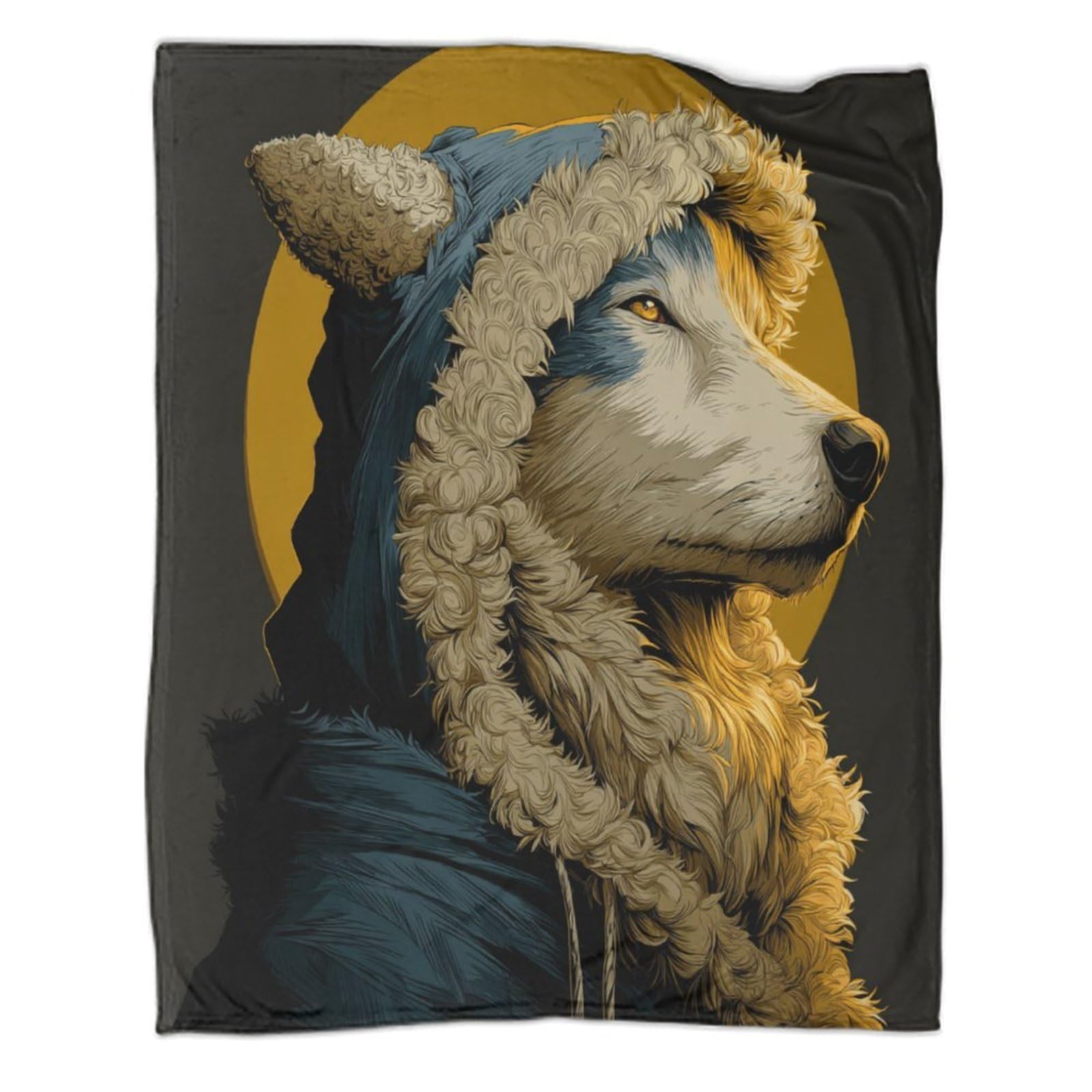 Wolf Ropa Cama Para Adolescente Estampada Manta De Felpa Cómoda Y Suave Y Esponjosa Adecuada Para Sofá Cama Sofá 80x90inch(200x230cm)