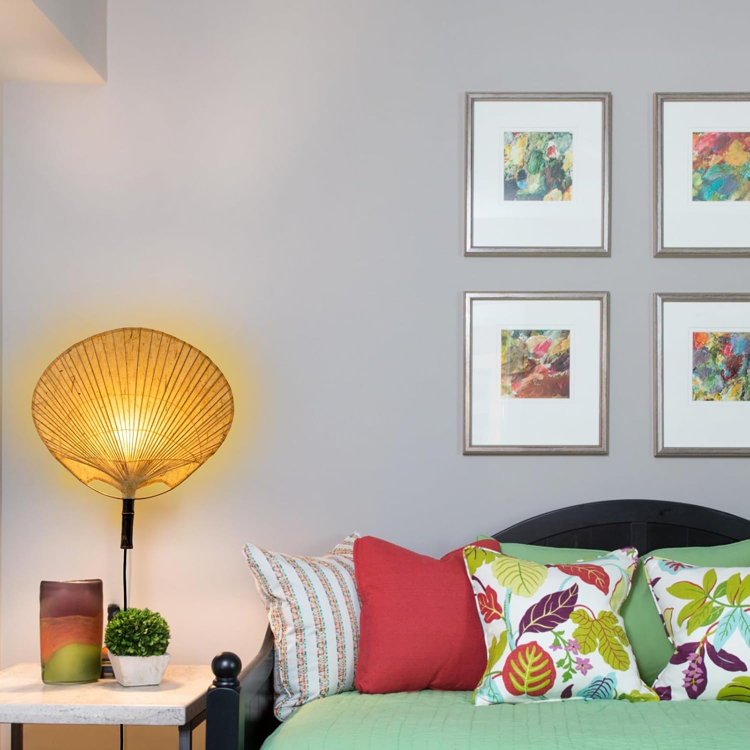 Farmhouse Wall Sconces Plug in Bamboo Wall Lamp with Plug in Cord Rustic Wall Light Hand Woven Wall Sconces Boho Sconces Wall Lighting for Bedroom Foyer Dining Room Living Room