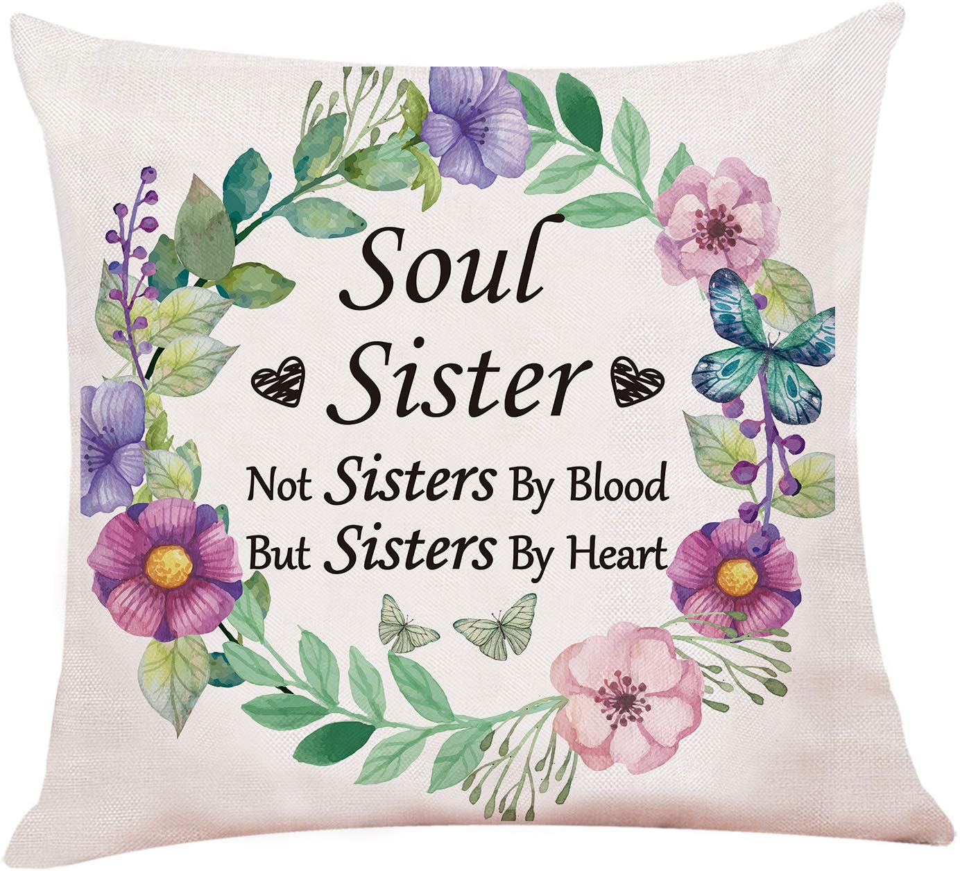 Soul Sister Best Friend Quotes Buy Chillake Best Friend Quotes Pillow Covers, Soul Sister Pillow Case  Cushion Cover For Sofa Couch Living Room Home Decor -Best Friend Friendship  Quote Gift (18”X 18”Inch) Online At Low Prices In