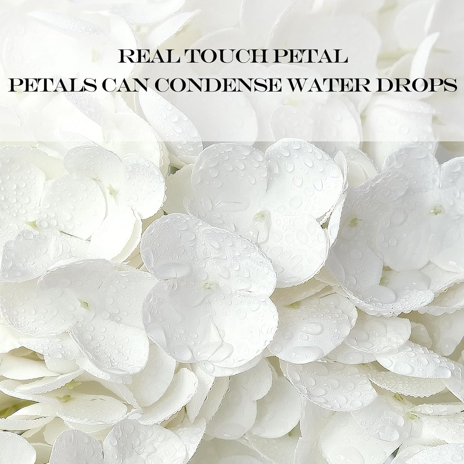 JINWOE White Flowers Hydrangea Artificial Flowers, 4Pcs Outdoor Large 21" Royal Real Touch Latex Silk Flowers Faux Hydrangea, Lifelike Fake Flower for Spring Wedding Bouquet Table Centerpieces