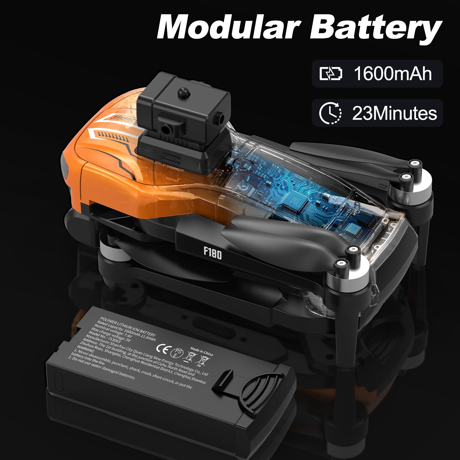 Drone GPS Con Fotocamera 4K, Schermo Telecomando 4,5 Pollici, Ritorno Automatico, Evitamento Automatico Ostacoli, Volo 22 Min, Drone RC FPV Pieghévole Con Follow Me, Regalo Per Adulti