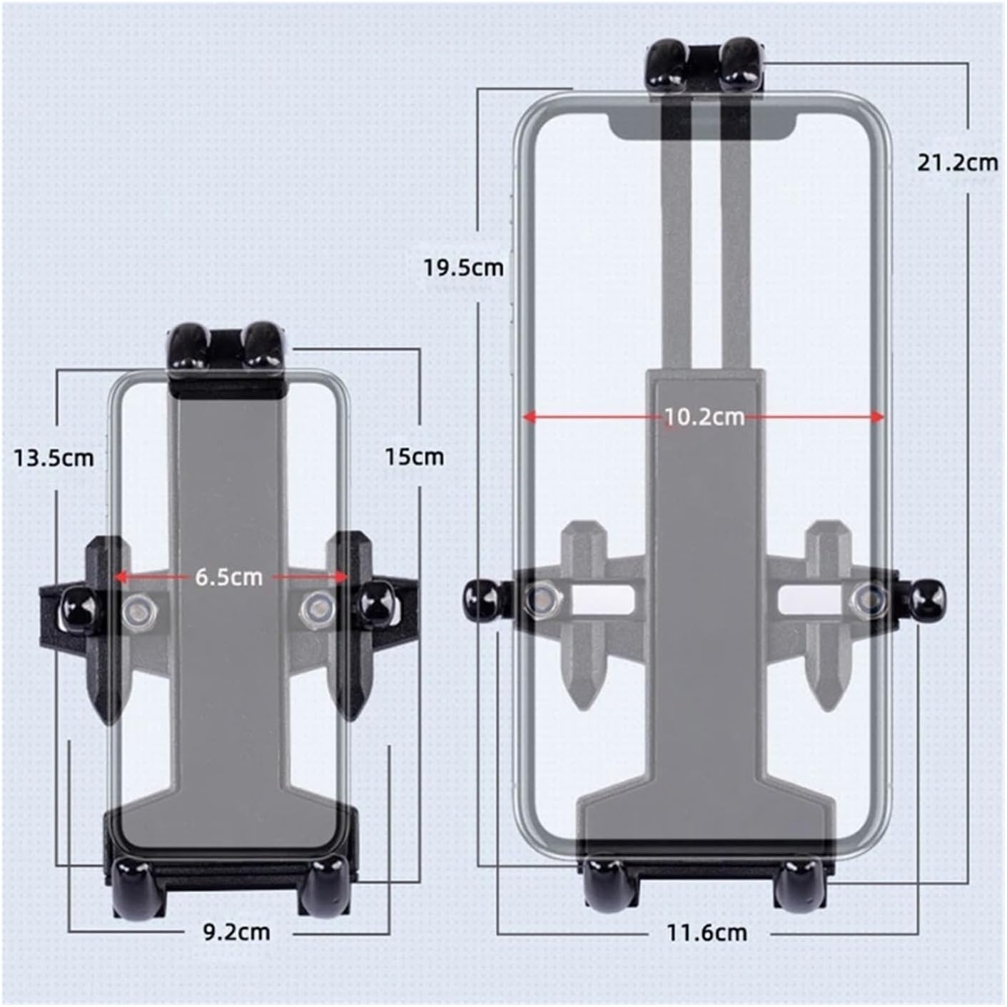 Universal Motorcycle Bike Mobile Phone Holder Aluminum Bicycle Riding Bracket GPS Mount Handlebar Side Rearview Mirror Stand(U-Shaped Handlebar)