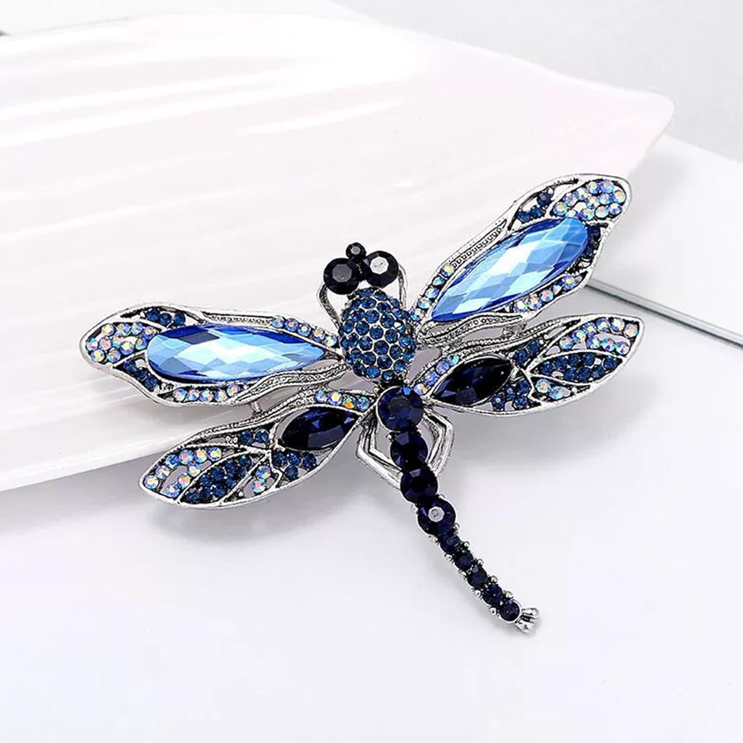 Dragonfly Brooch Rhinestone/Enamel Dragonfly Brooches Lapel Pin for Women Elegant Outfits Dragonfly Jewelry Gifts - Image 4