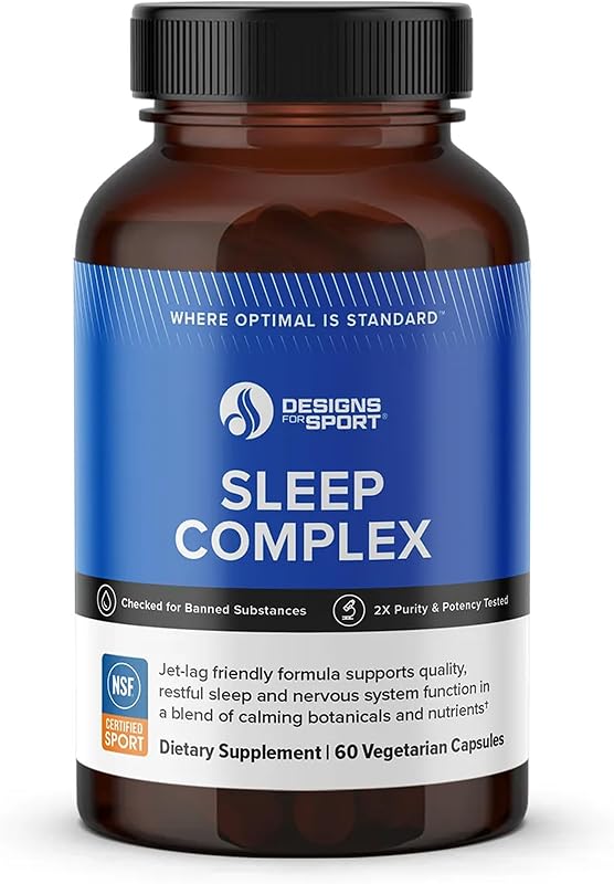 Designs for Health Sleep Complex - Supports Relaxation & Restful Sleep* - Nutrients & Botanicals with Neurotransmitter Precursors - NSF Certified for Sport - 60 Vegetarian Capsules