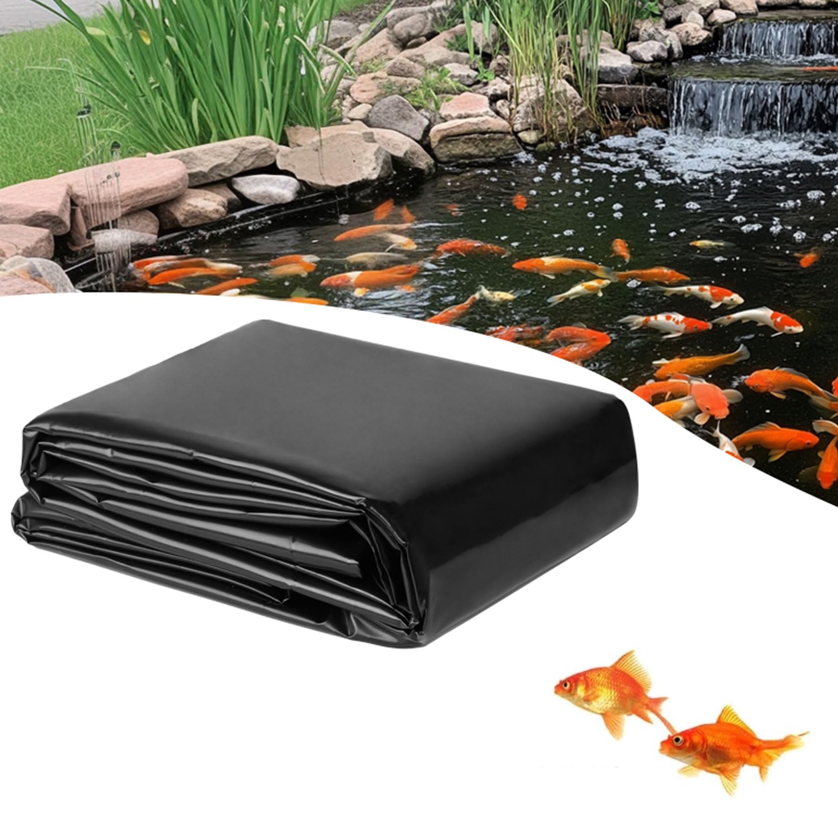 Rivestimento per laghetto, 7 x 1 – Memb impermeabile flessibile per piscine da giardino, rivestimento antistrappo, copertura per giochi d'acqua e soluzioni paesaggistiche