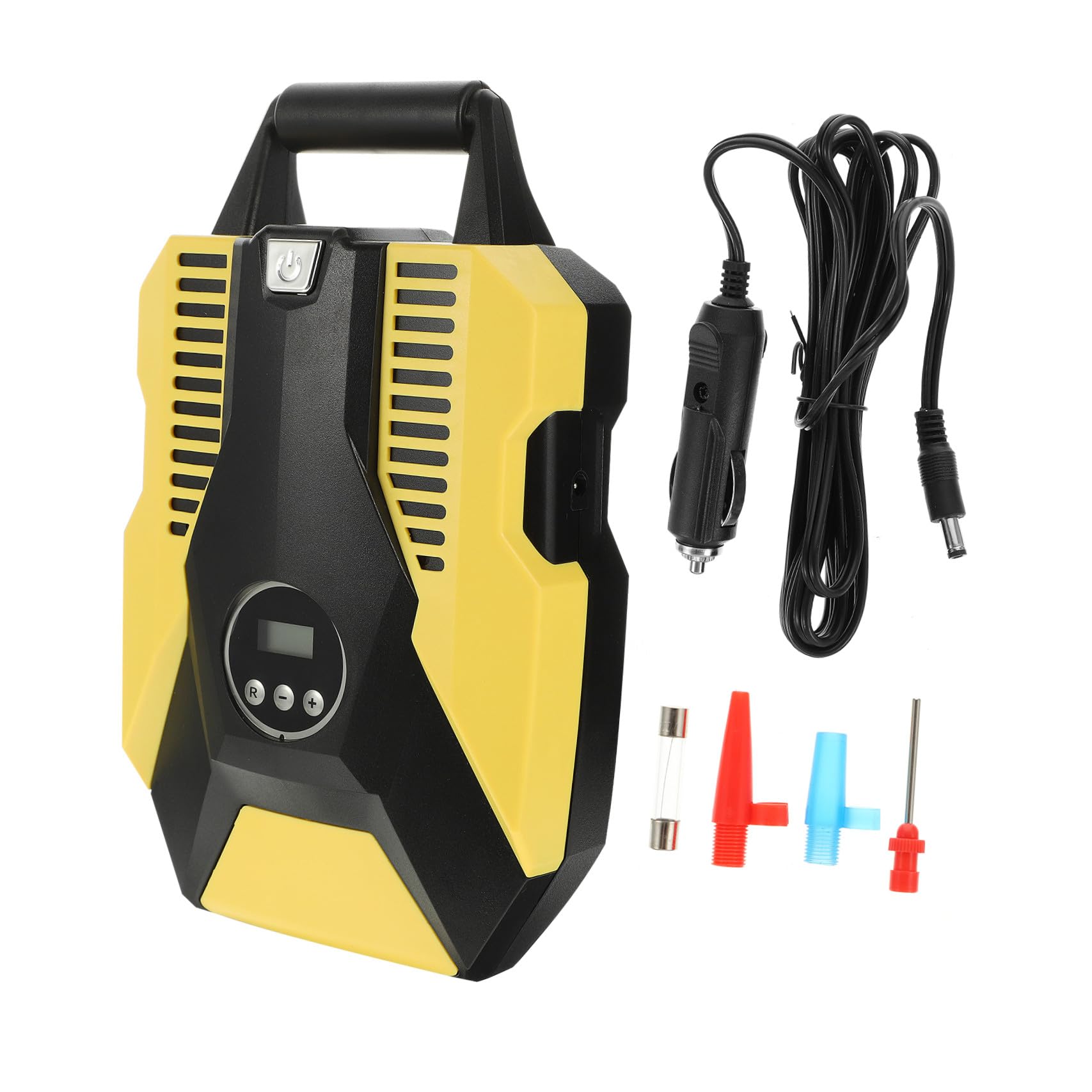 Zerodeko Inflador Portátil Bomba de Aire Abs y Cobre y Parada Automática con Pantalla Digital para Inflado Rápido y para Neumáticos de Coche