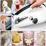 Handheld Sewing Machine Dual Speed Hand Held Sewing Machine Small Sewing Machine for Beginners Adults Diy Home(White)
